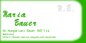 maria bauer business card